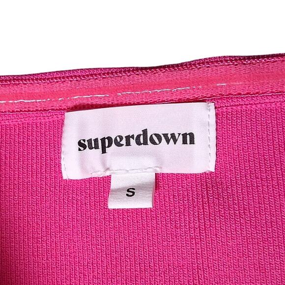 Size S Barbie Pink Color Block Ombre Bodycon Strapless Dress Tube Dress Small - Picture 3 of 3